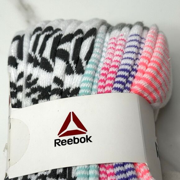 Reebok Ladies 8 Pk Low Cut White Performance Training Socks Shoe Size 4 -10 New! - Picture 5 of 5